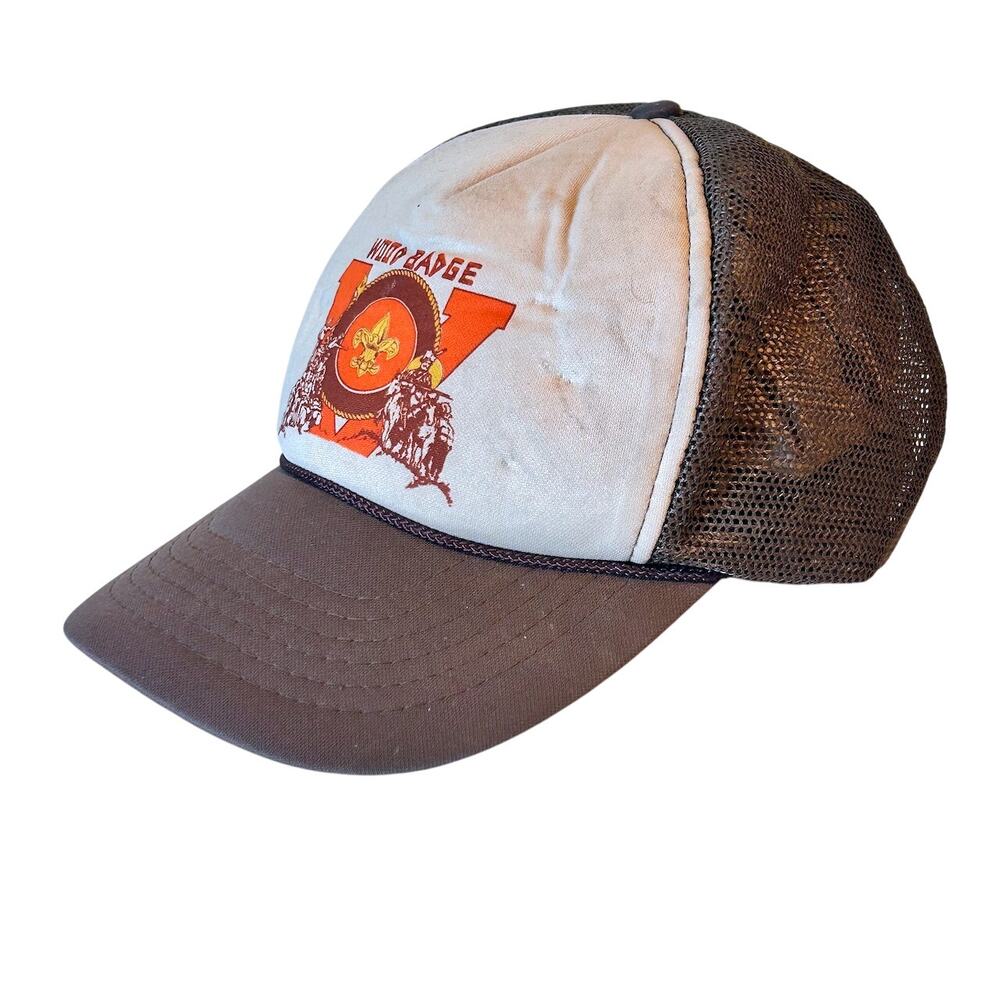 Vintage BSA Trucker Snapback Boy Scouts of America USA Wood Badge Collectible - Picture 2 of 9